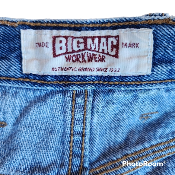 Big Mac Workwear Denim 5 Pocketed Jeans with Leg Embellished Art 34 X 30 - Picture 7 of 11